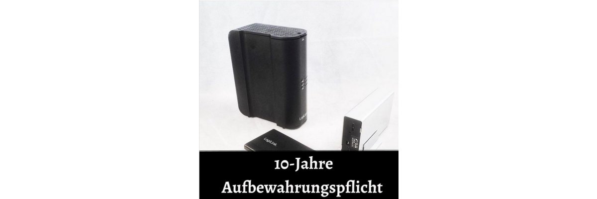 10-Jahre Aufbewahrungspflicht für Kassen-Datenbank - 