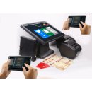 Mehrplatz GASTRO-Kassensystem: Hauptkasse, 2 x 7"...