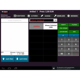 MIETKASSE fr HANDEL: 10 All-in-One Touchscreen Kasse mit integrierten Bondrucker und Kundenanzeige