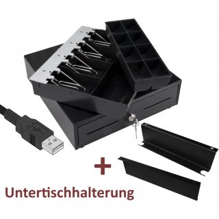 USB Kassenlade iQCash330ED-USB mit Untertischhalterung