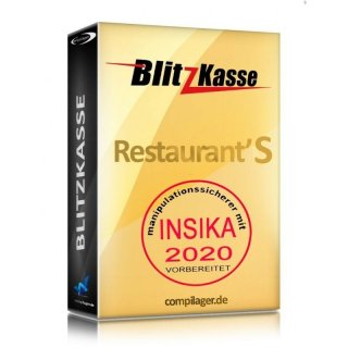 Kassensoftware fr Gastronomie BlitzKasse RestaurantS (25 Tische), TSE-KONFORM