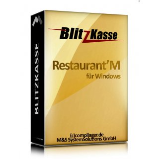 MIETLIZENZ von Kassensoftware BlitzKasse Restaurant M (50 Tische) fr Gastronomie