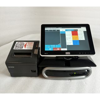 10" Kasse für Schnellgastro (generalüberholt): Kassen-Terminal, Bondrucker, Kassenlade, TSE  / Angebot 19966