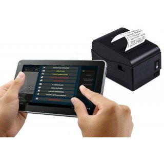 Mobile Kasse: 10" Kassenterminal (Handheld), Bondrucker