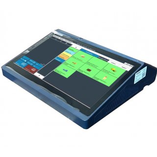 15" Kassensystem BlitzKasse MAX SLIM: Touchscreen All-in-One Kassenterminal, int. Bondrucker, int. Kundenanzeige, Blitzkasse Lizenz ohne Abo