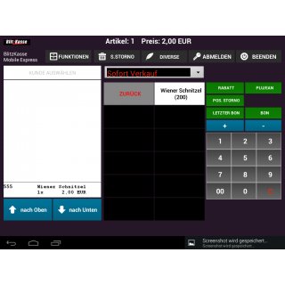 Mobiles Kassensystem fr GASTRONOMIE: 10 Touchscreen Terminal, Bondrucker