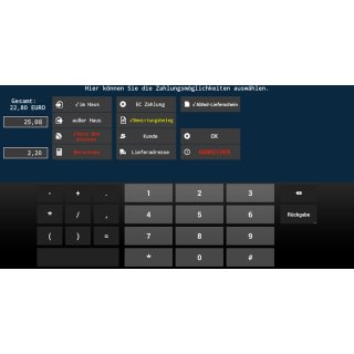 Mobiles Kassensystem für GASTRONOMIE: 7 Bedienerterminal, 2xBondrucker