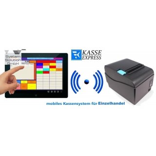 10" Mobile Kasse für Einzelhandel und Schnellgastronomie: Terminal, Bondrucker